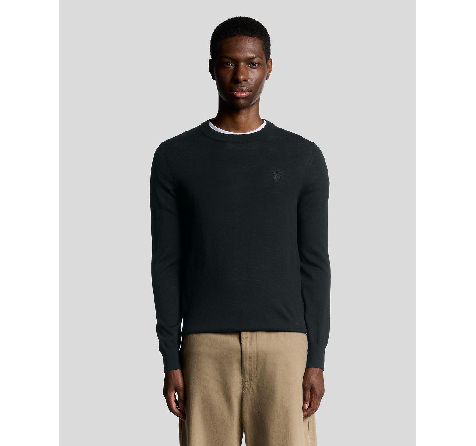 Мужской джемпер Lyle & Scott Tonal Eagle Merino Crew Neck