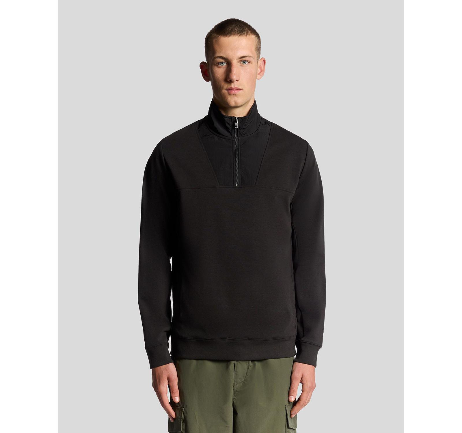 Мужская тренировочная кофта Lyle & Scott гибридного типа с молнией наполовину