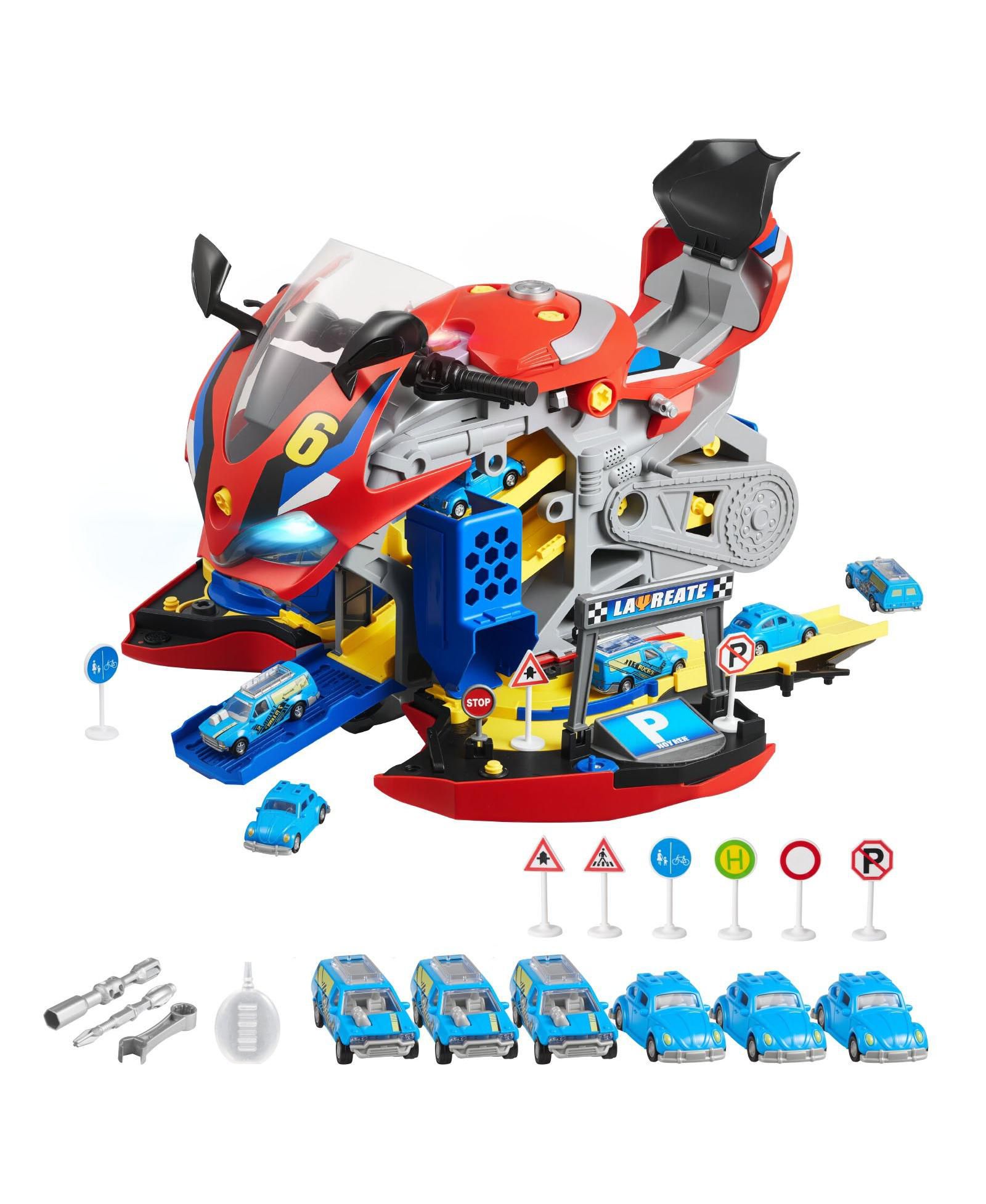 Игрушечный набор Mecale Motorcycle Engine – 25 PCS с эффектами света и звука