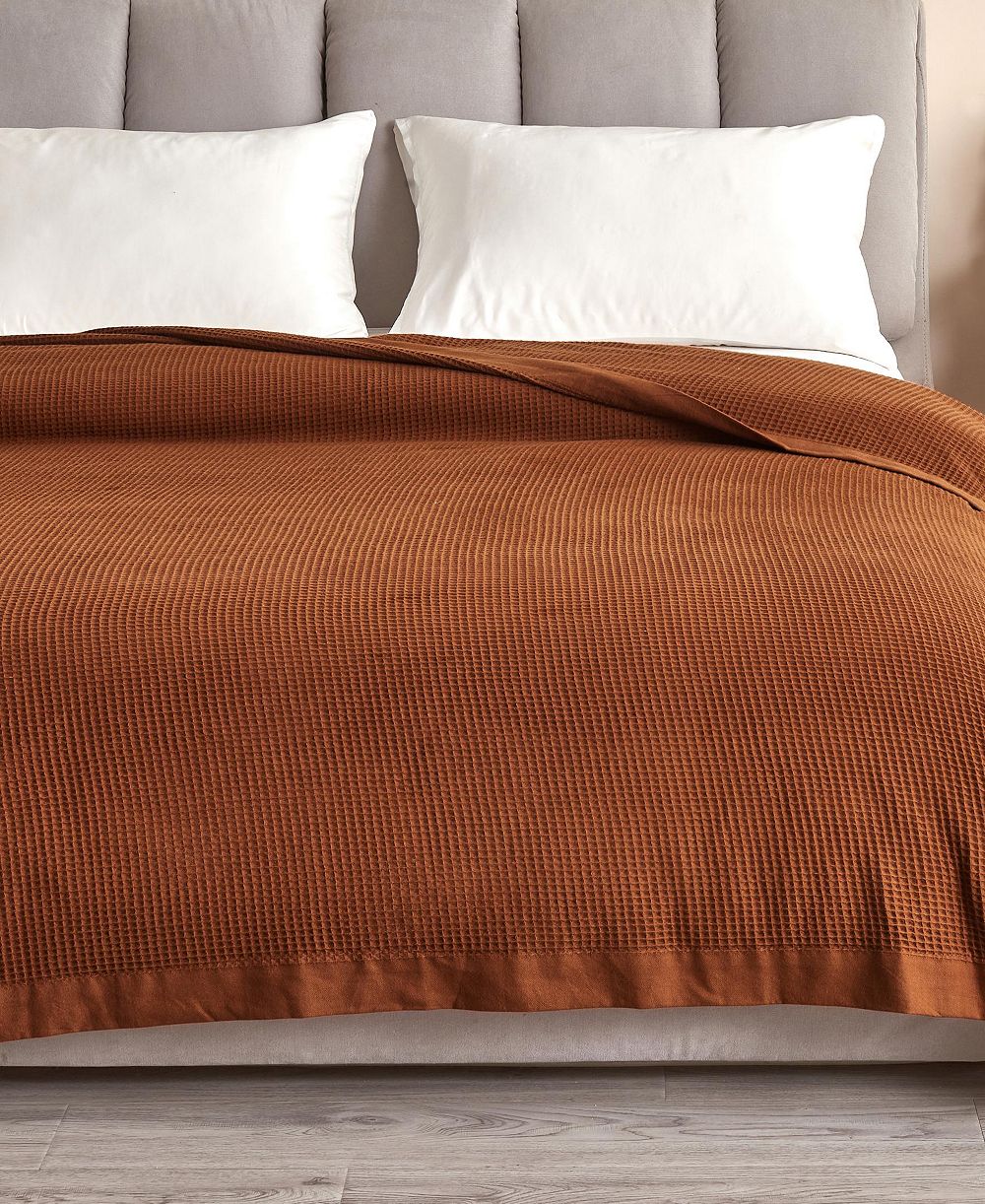 Linery & Co. Lightweight Waffle Weave Cotton Blanket, King