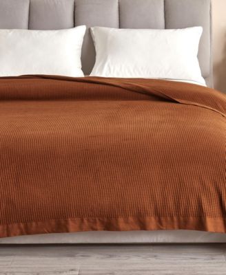 Легкое хлопковое одеяло Linery & Co. вафельное плетение, King