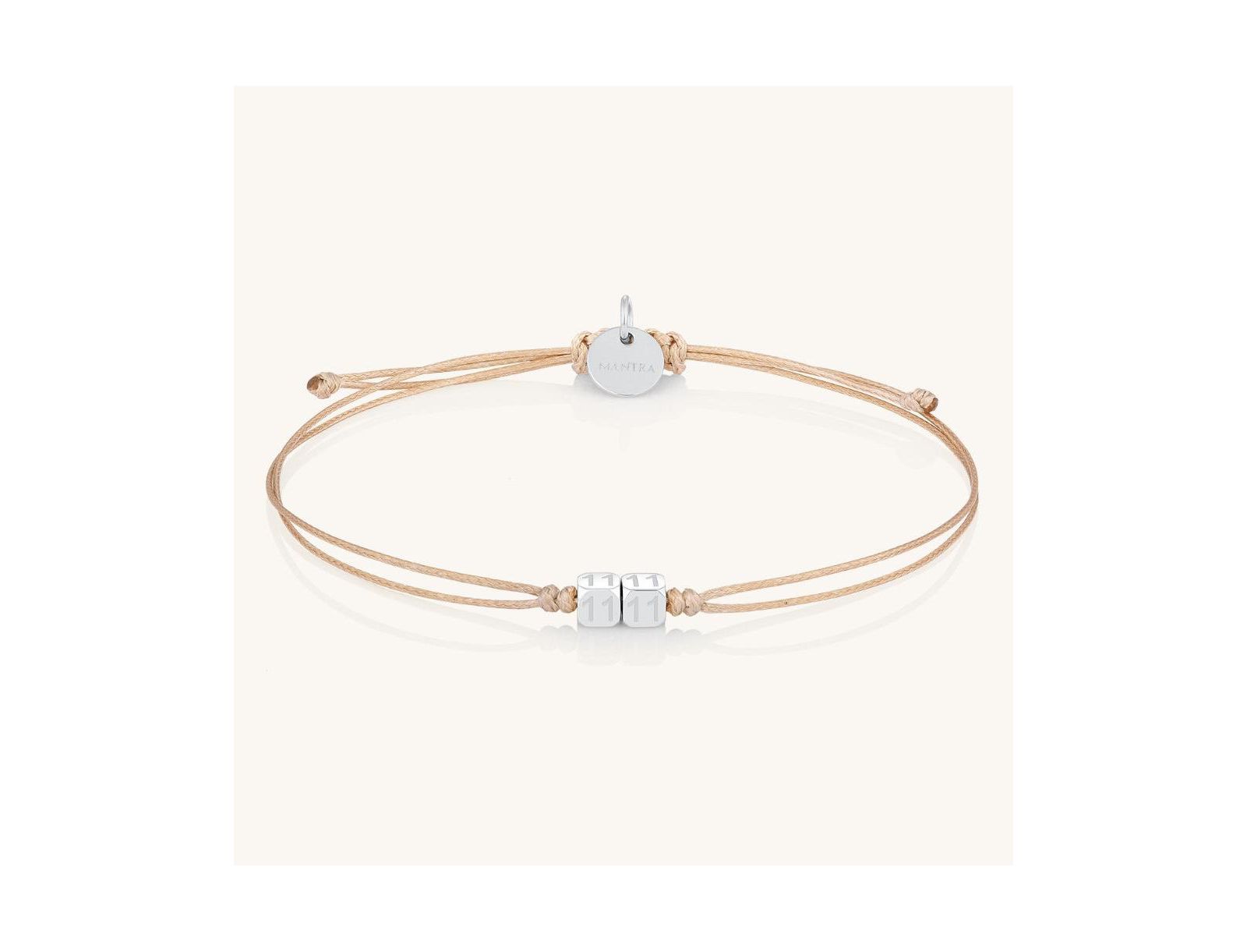 Mantra Gold Tone Thread Bracelet