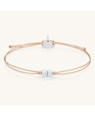 Mantra Gold Tone Thread Bracelet