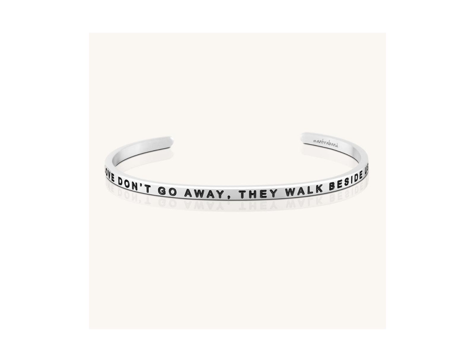 Mantra Memorial Quote Open Cuff Bracelet