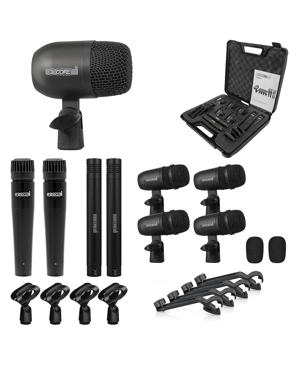 Комплект микрофонов для барабанов 5 Core Drum Microphone Kit 9Pc All Metal