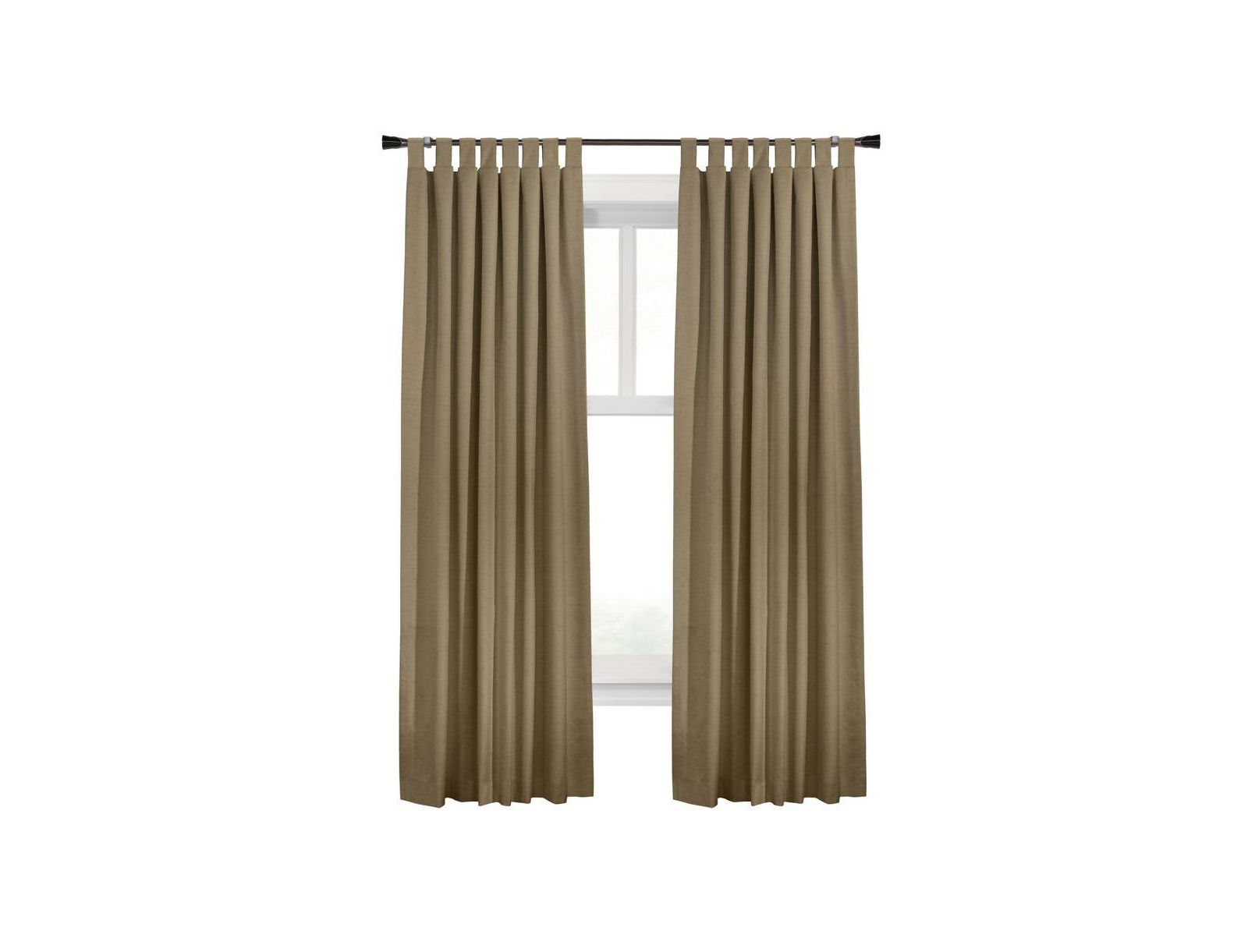Шторы Commonwealth Ventura Tab Top Curtain Panel Pair Window Dressing 78x84", Pebble
