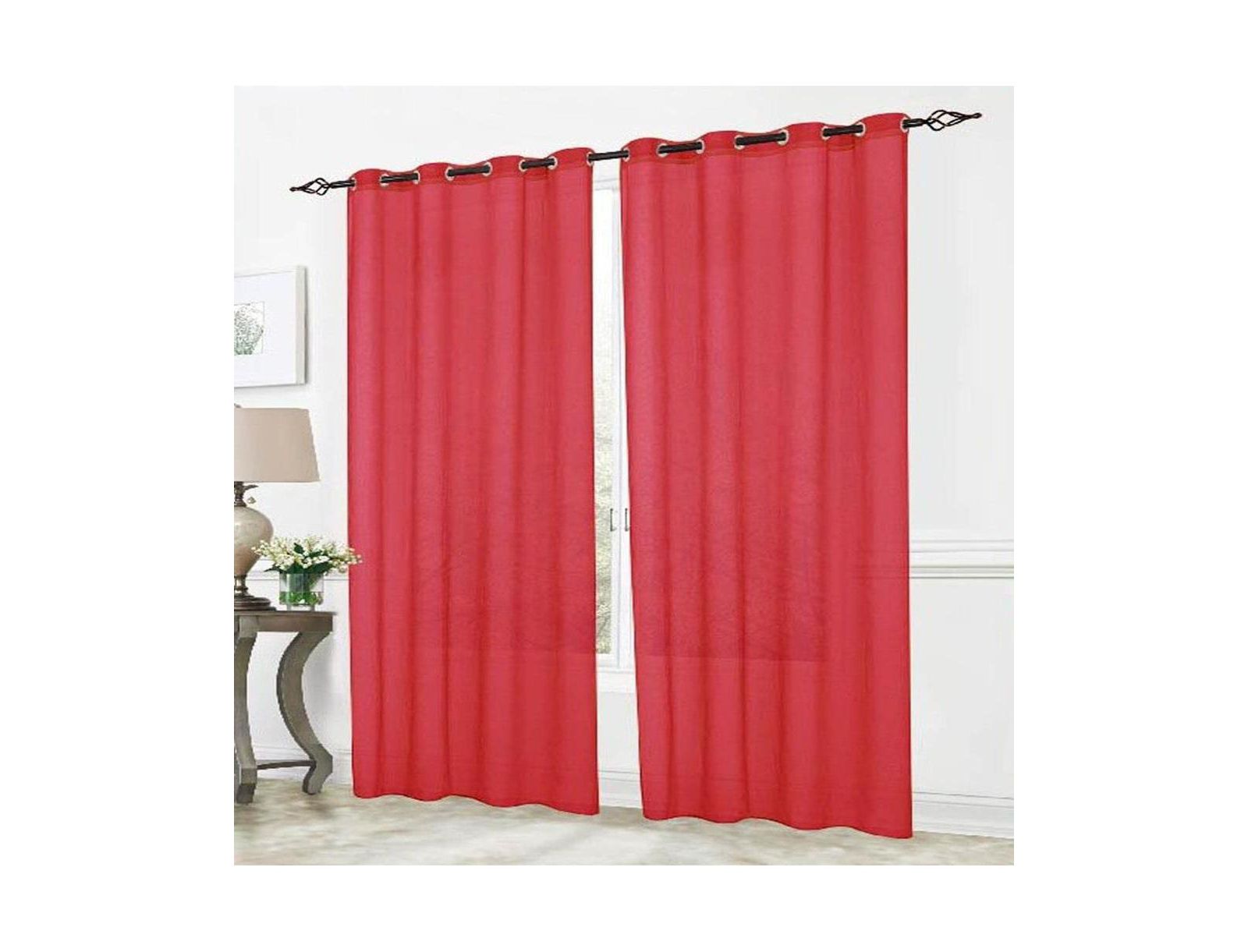 RT Designers Cara Grommet Top Panel 54" x 84" Red
