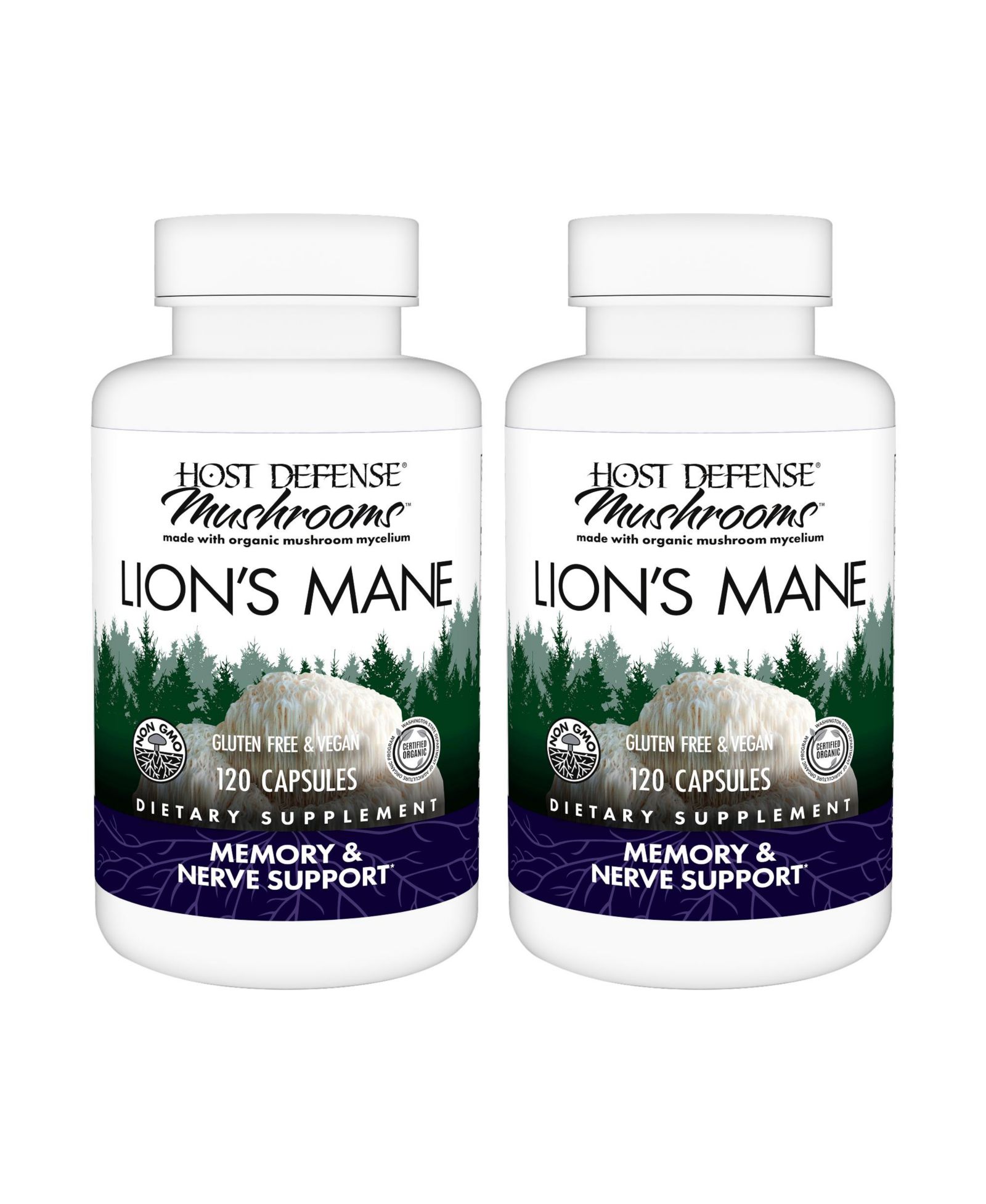 Капсулы Host Defense Lion's Mane, 240 шт (2 упаковки по 120 шт)