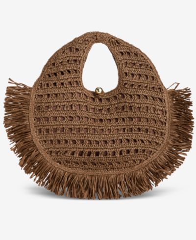 Сумка I.N.C. International Concepts Fringe Trim Straw Tote