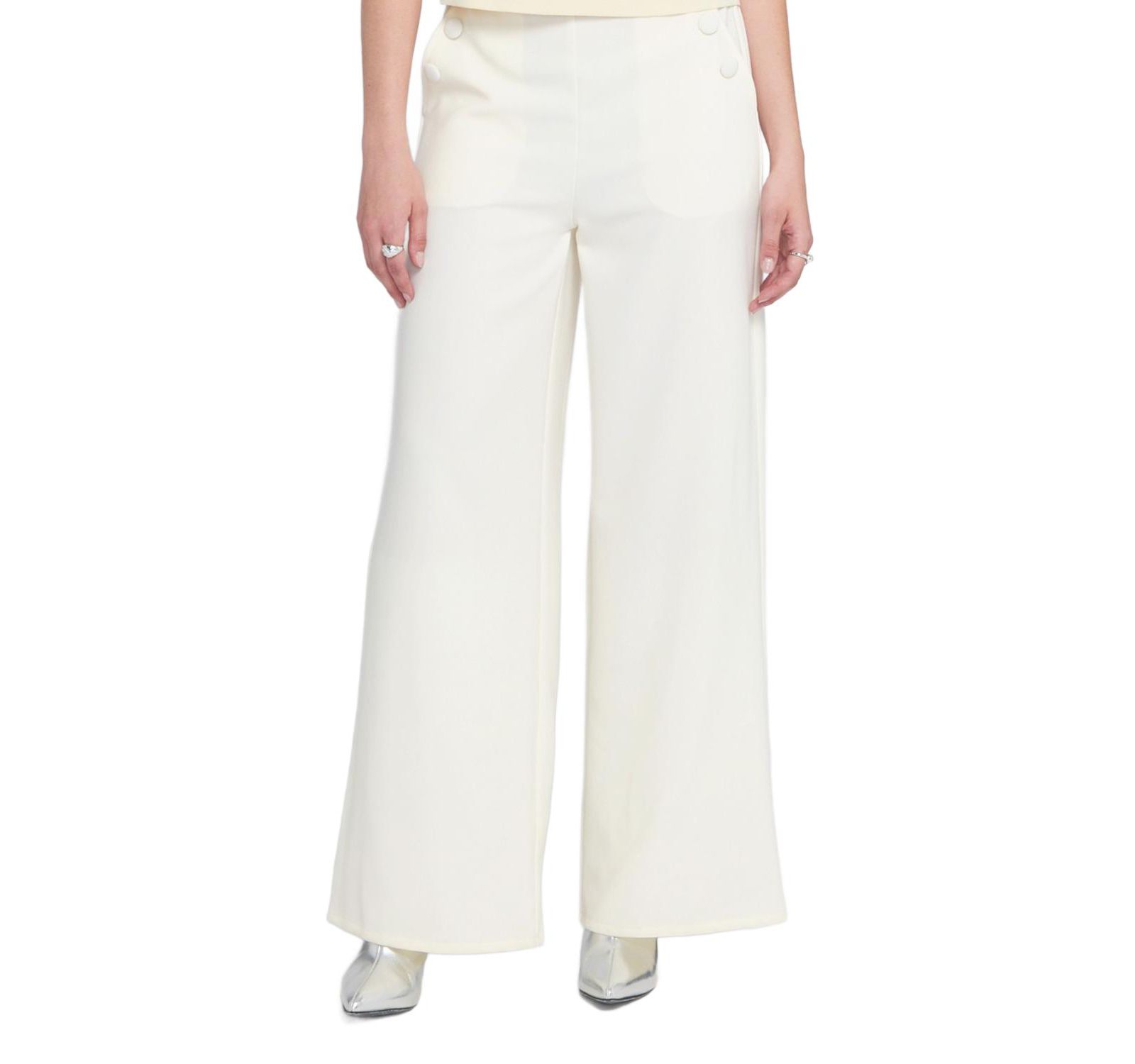 ELLE Collection Женские широкие брюки с пуговицами