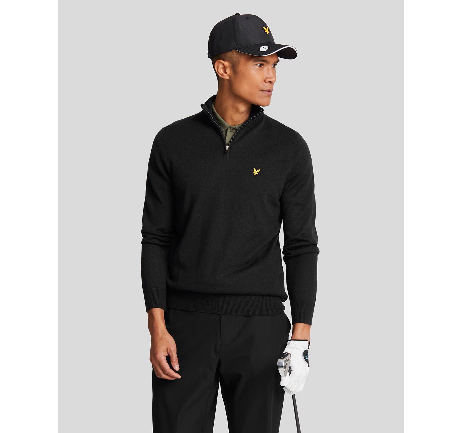 Мужской шерстяной джемпер с молнией Lyle & Scott