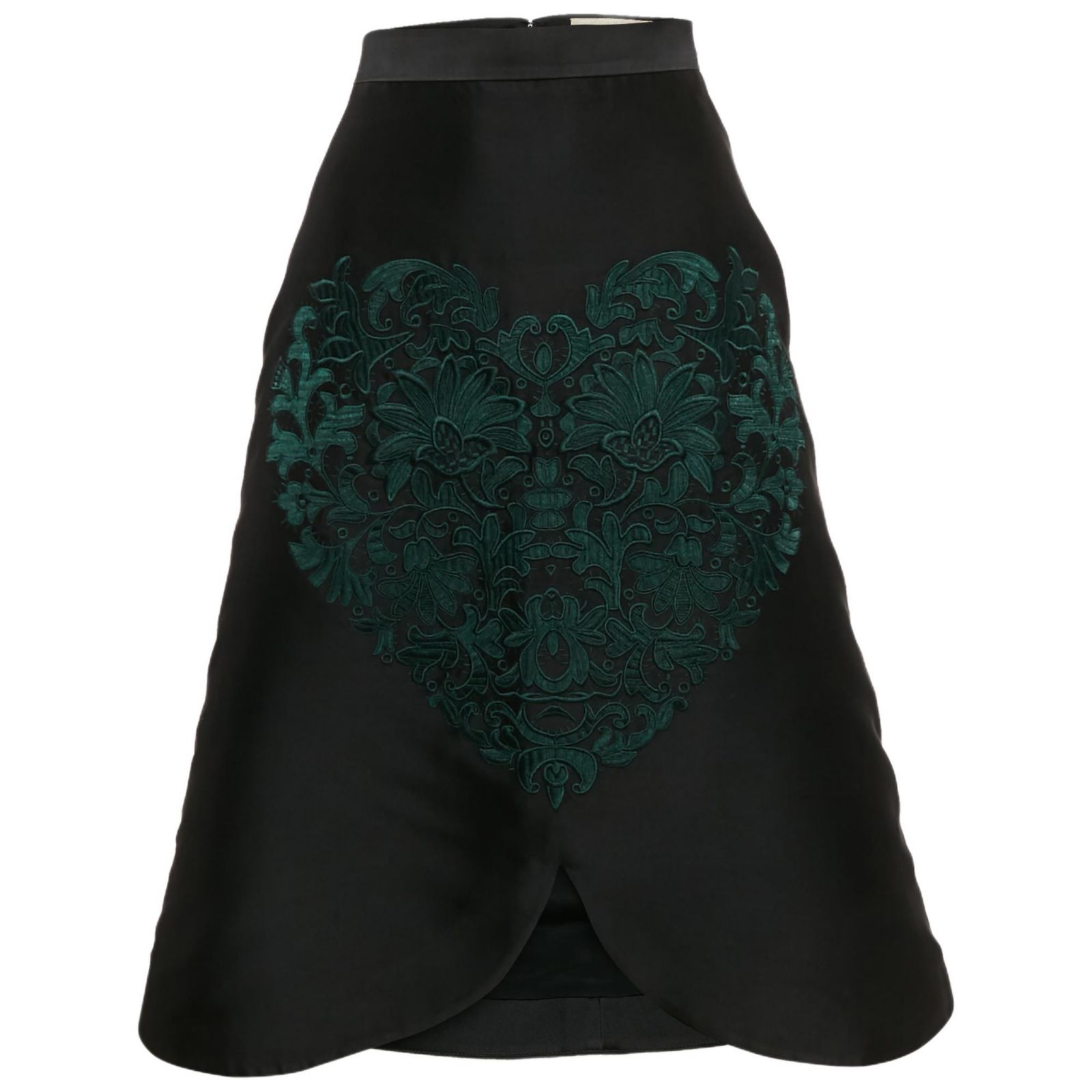 Женская миди-юбка Pre-Owned Stella Mccartney Black Embroidered Silk Blend