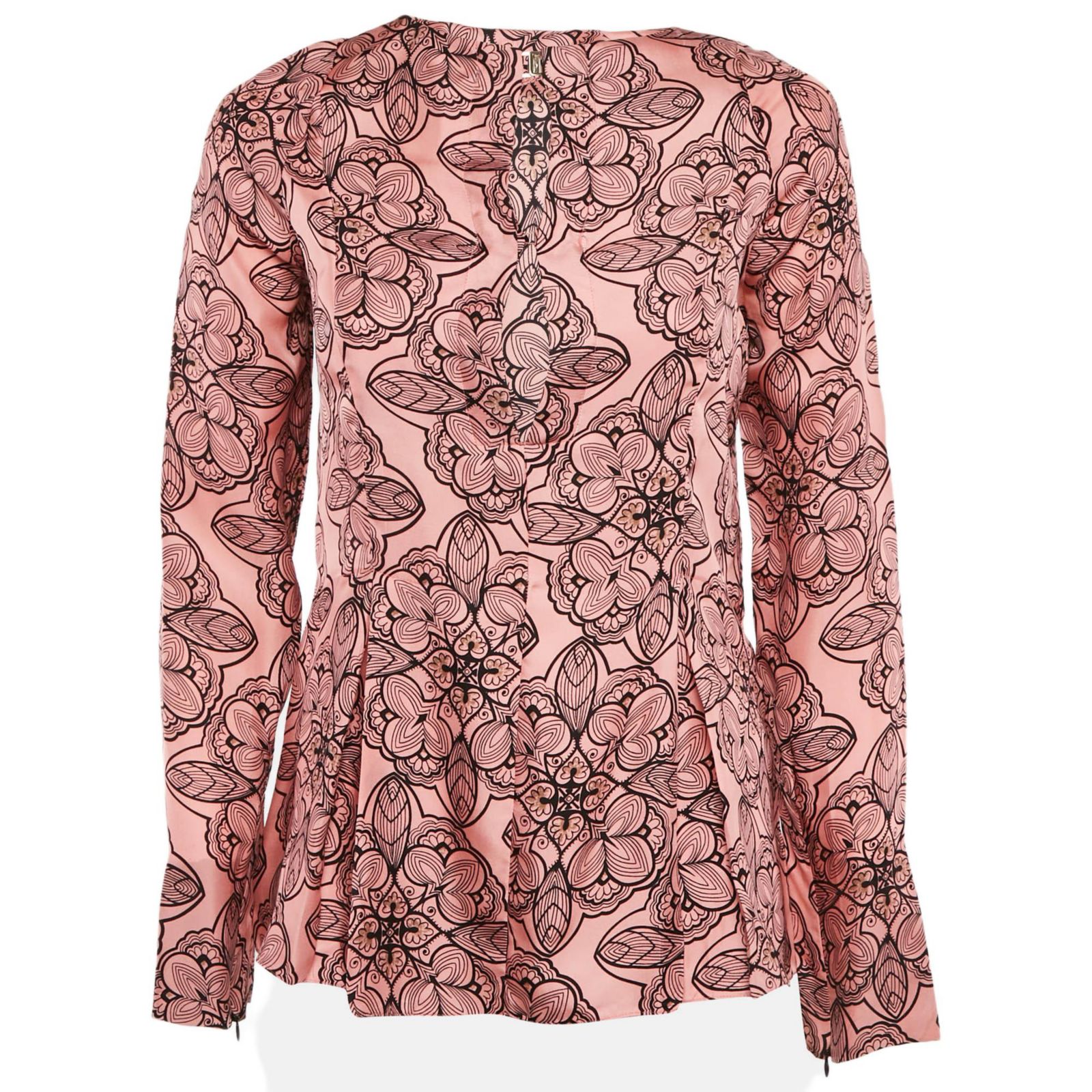 Pre-Owned Marni Women's Pink Printed Silk Full Sleeve Top