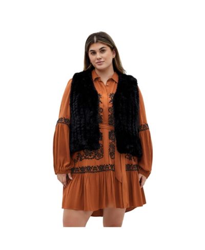 Женская дубленка Plus size Eve от CITY CHIC
