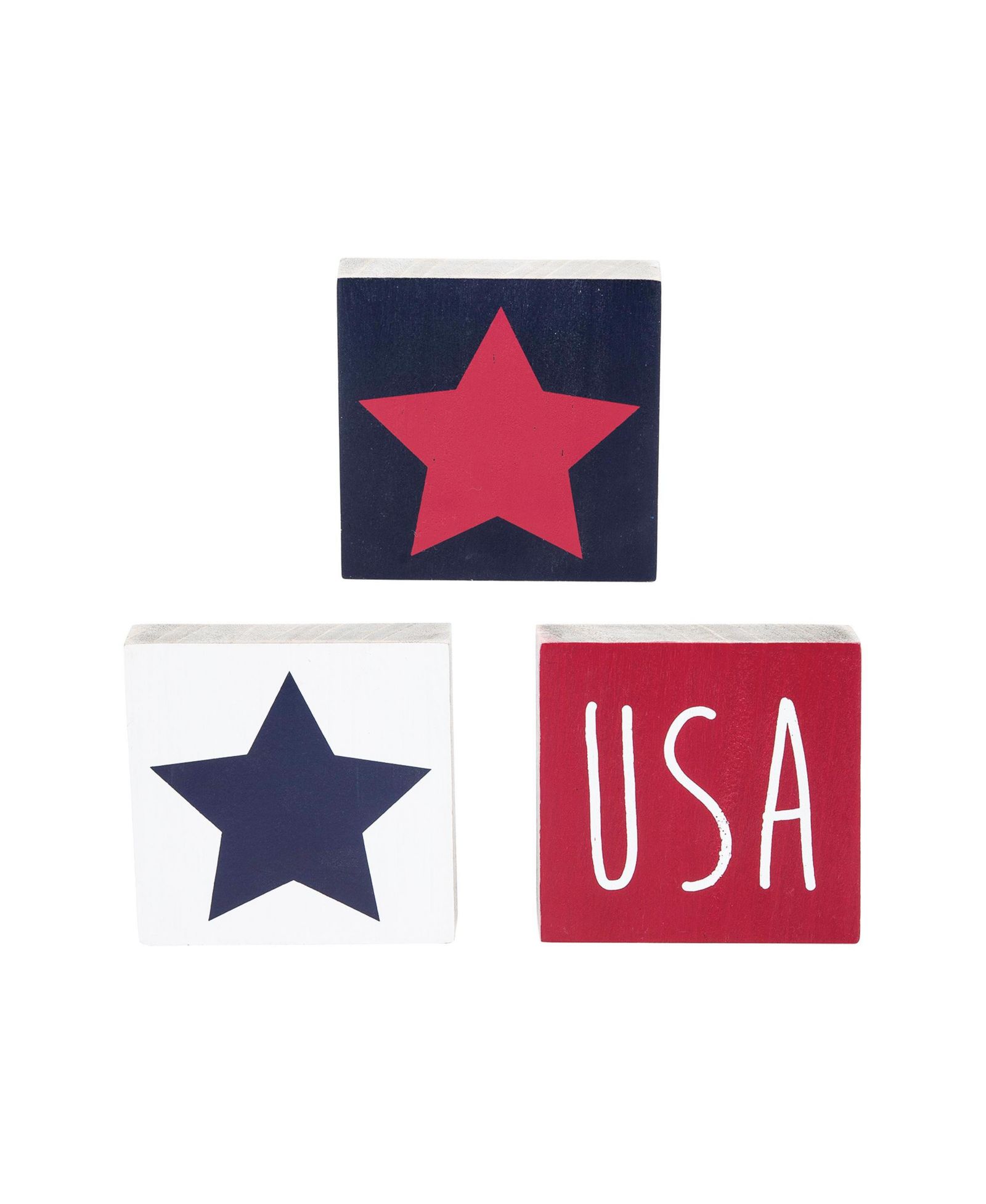 Набор из 3 подставок для напитков C&F Home Red White & Blue Squares