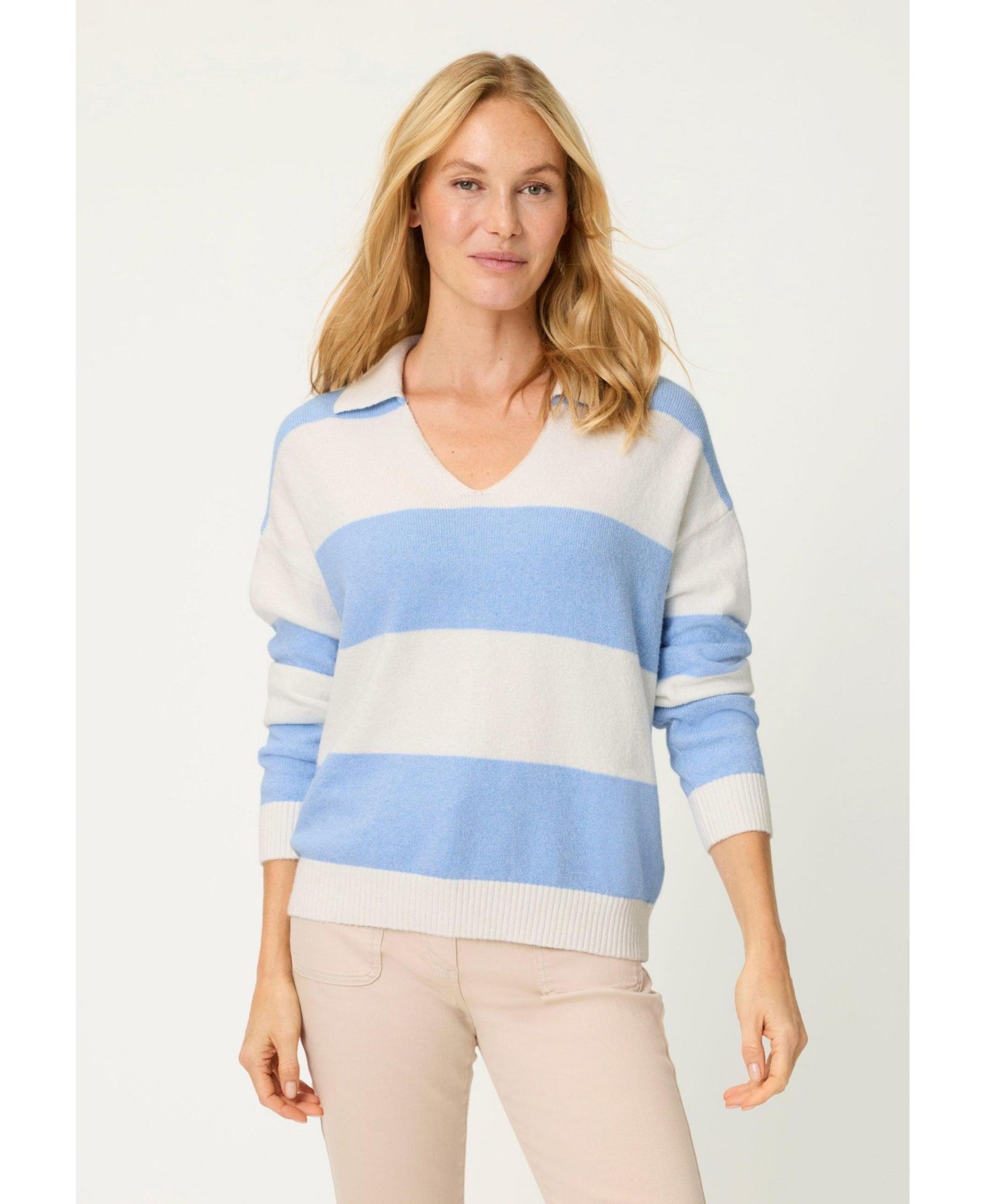 Olsen Women's Open Collar Sweater