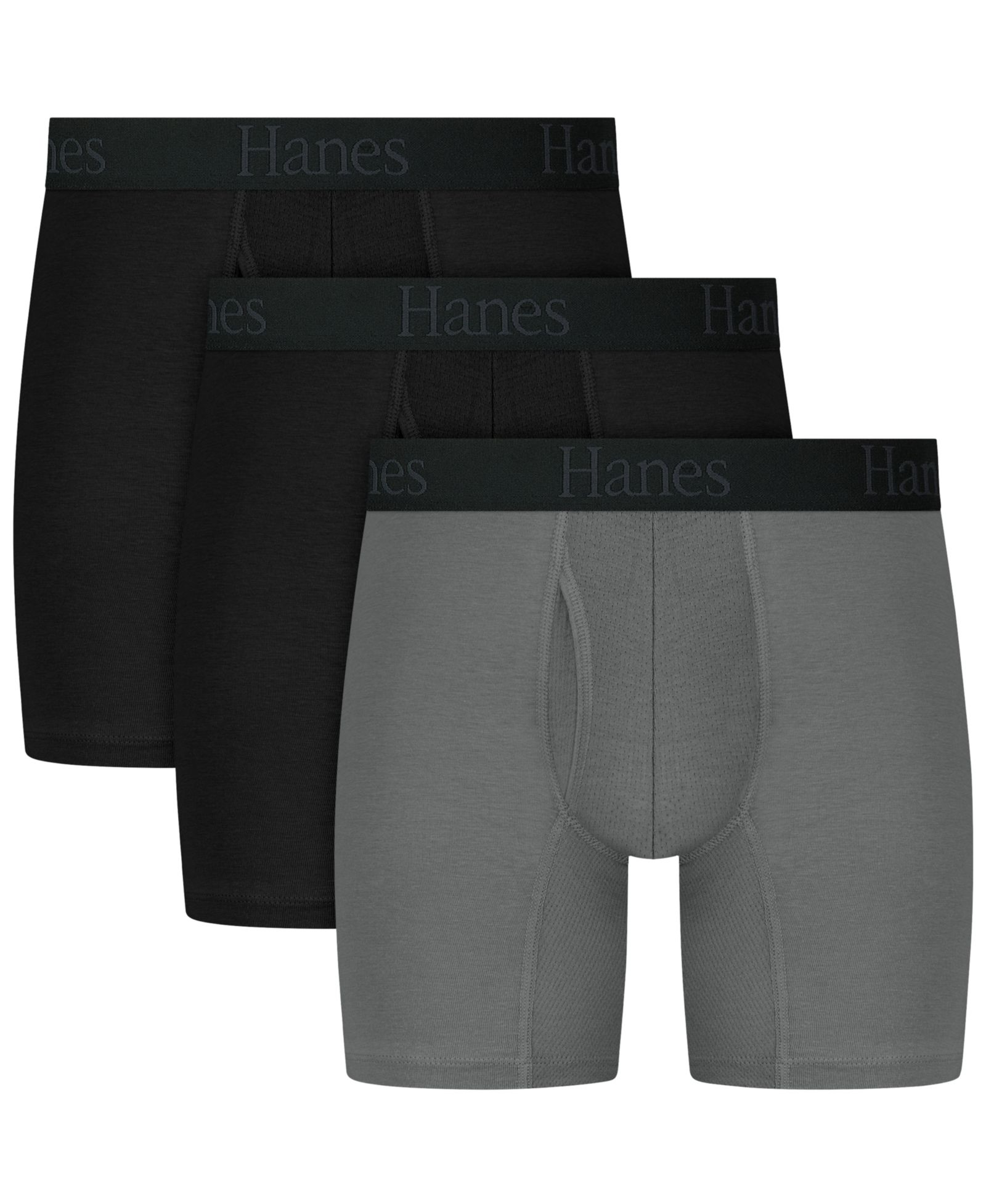 Hanes Men's Ultimate Comfort Flex Fit Assorted Boxer Briefs, 3-Pack