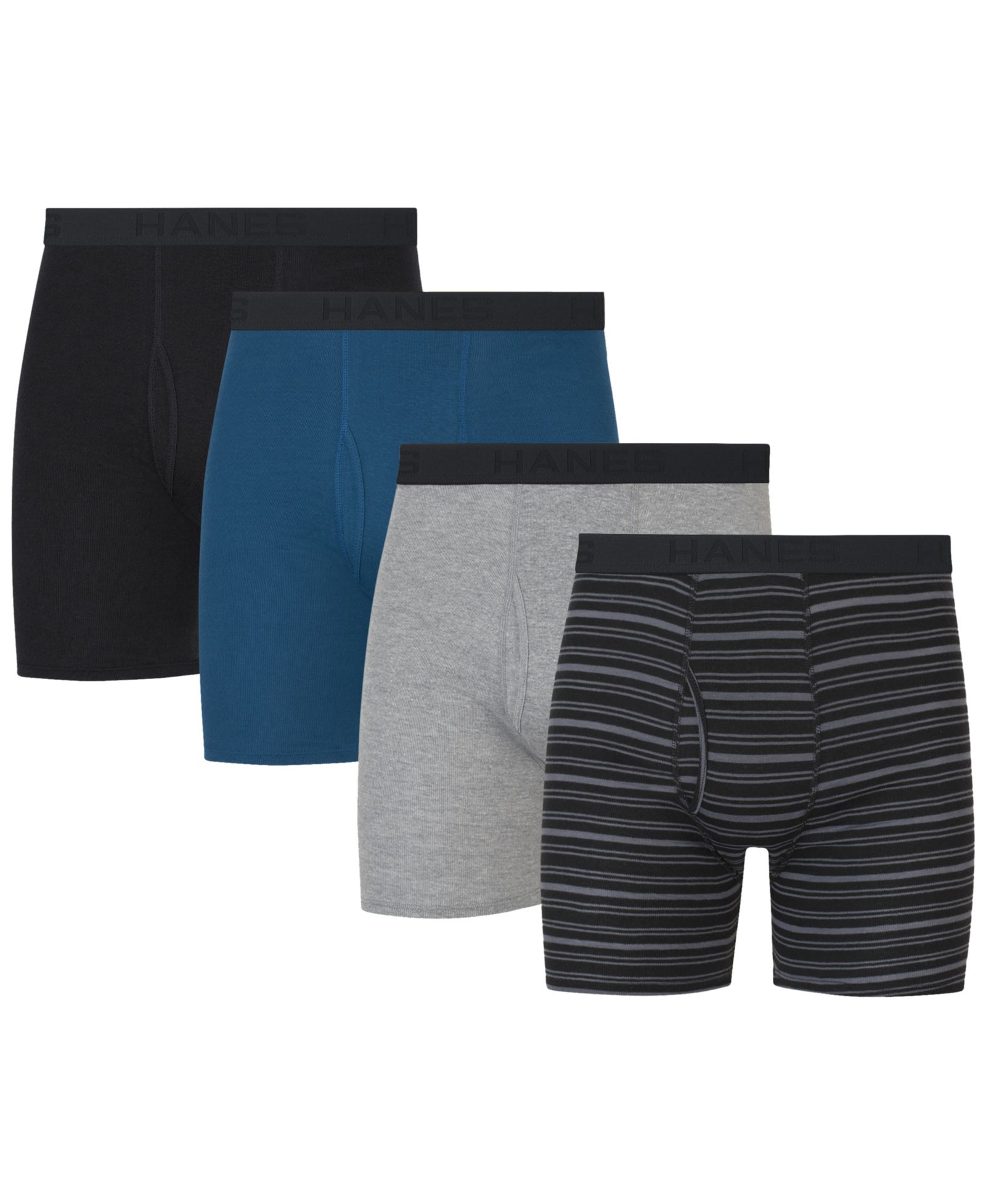 Hanes Men's Ultimate Cotton Boxer Briefs, 4-Pack