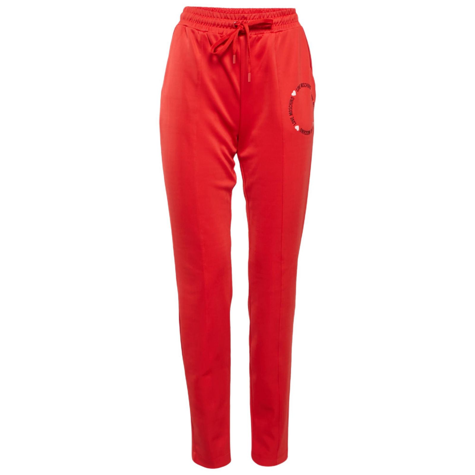 Pre-Owned Love Moschino Women's Red Jersey Track Trouser