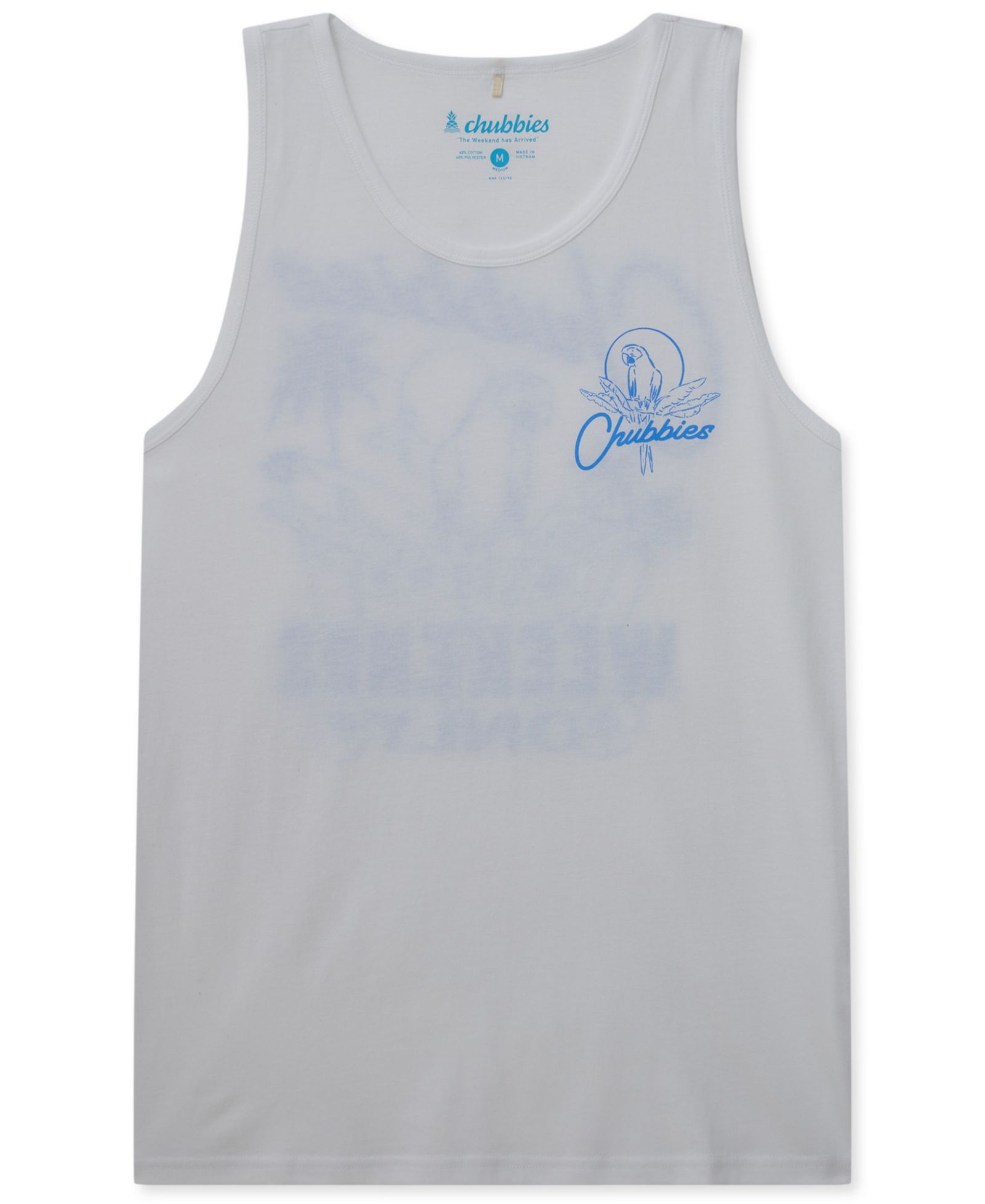 Мужской топ Chubbies The Weekends Only Scoop Neck Graphic Tank Top