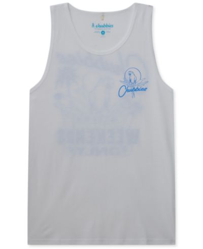 Мужской топ Chubbies The Weekends Only Scoop Neck Graphic Tank Top