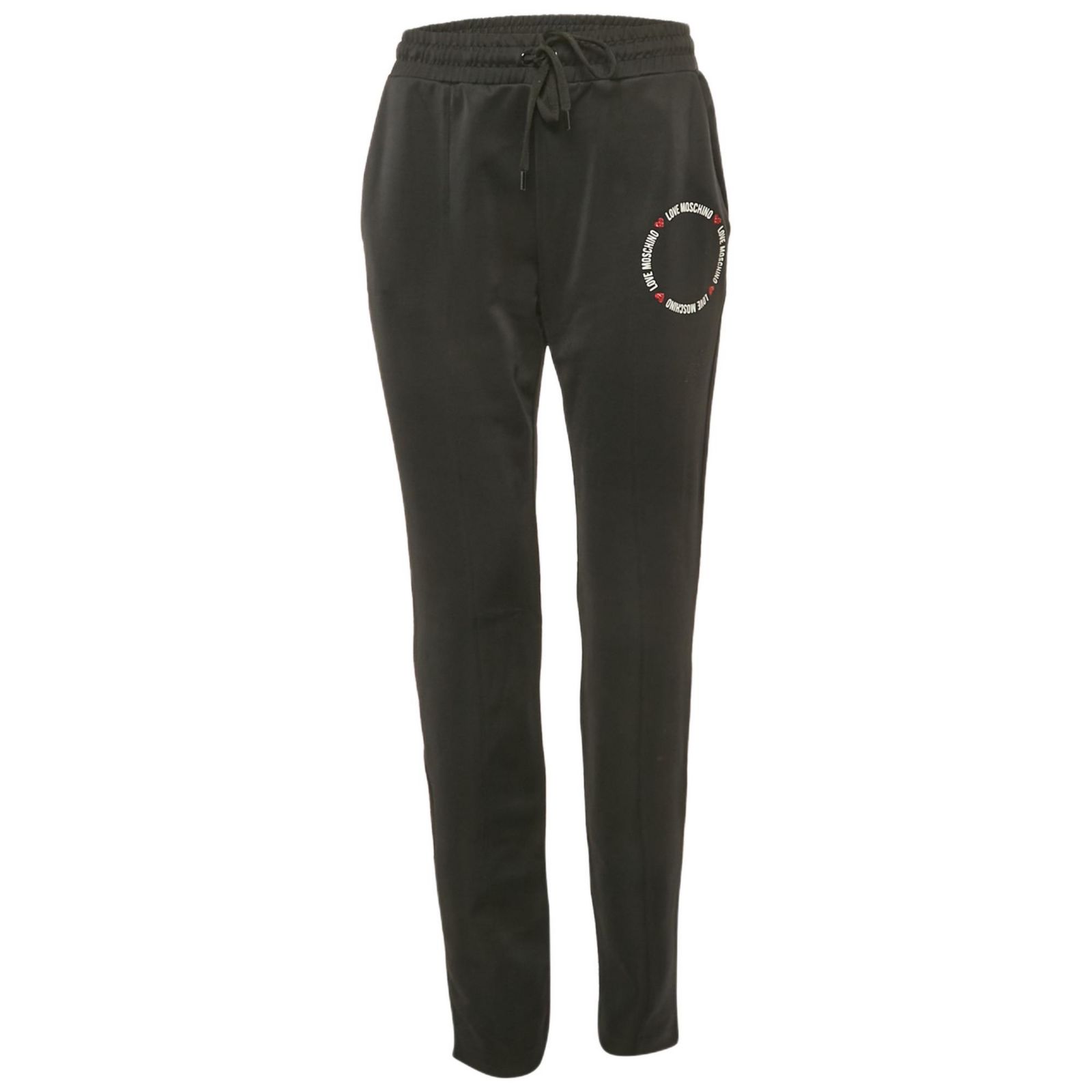 Pre-Owned Love Moschino Женские спортивные брюки с логотипом, черные