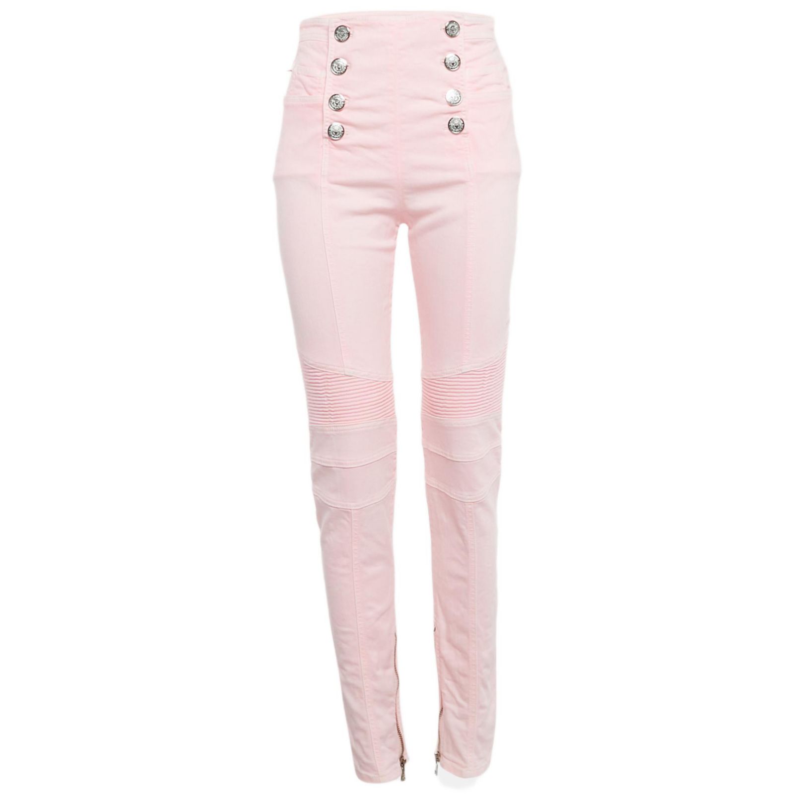 Pre-Owned Balmain Women's Denim Button Detail Jeans