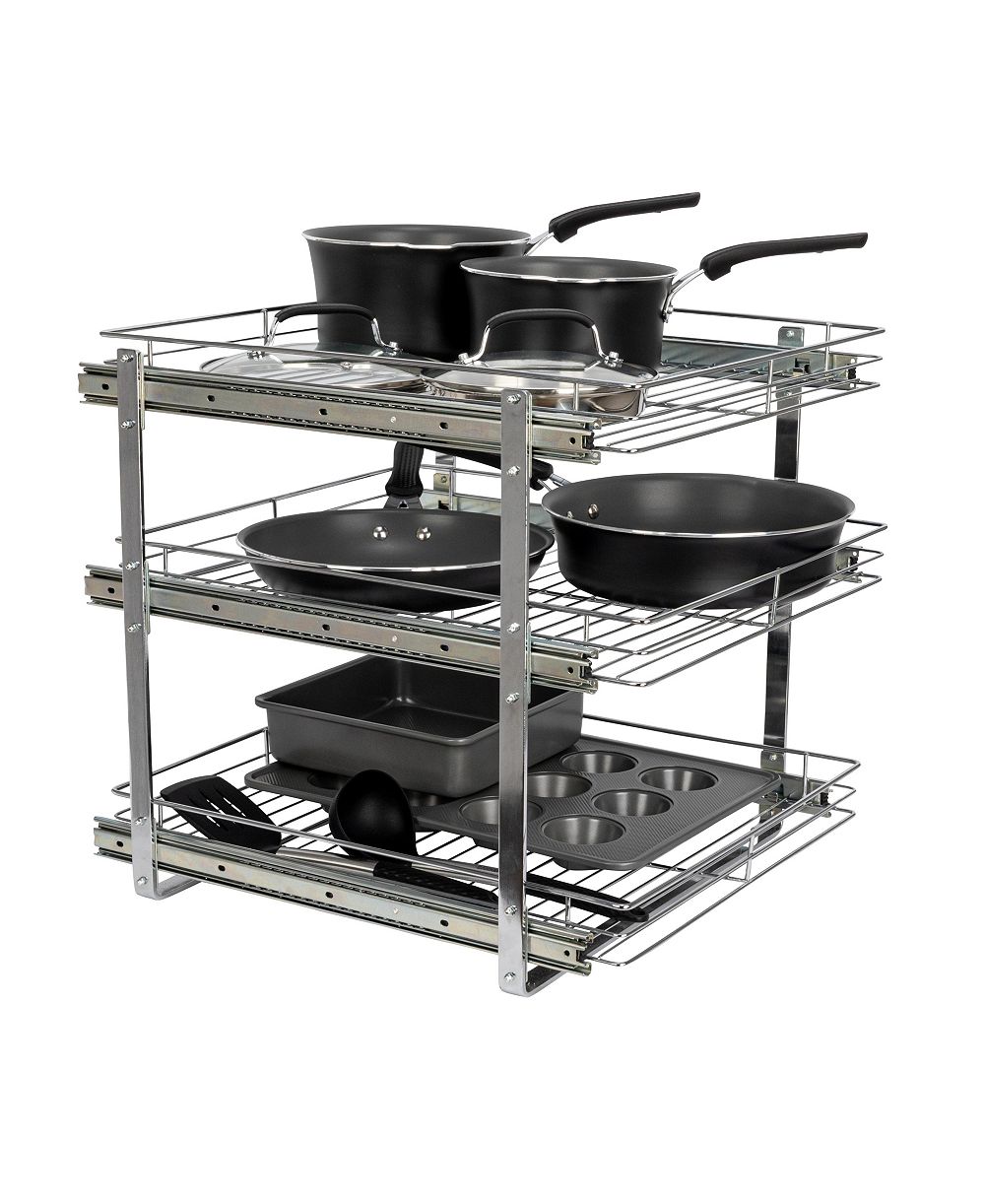 Органайзер для хранения Household Essentials Glidez Multipurpose Pull-Out, 3-Tier Design, Chrome