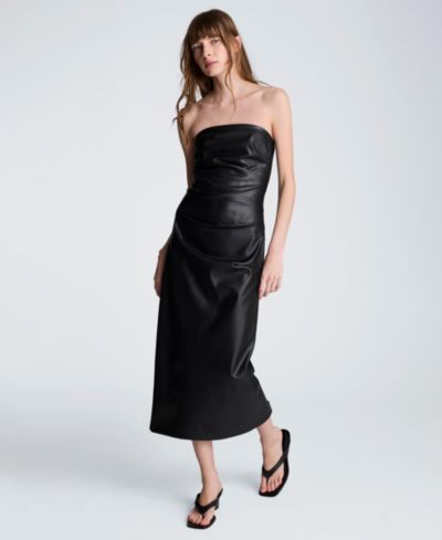 Женское платье-миди Kenneth Cole без бретелей с подворотом