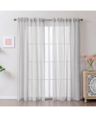 Комплект штор Awesome Home Tufted Stripe Light Filtering 52"Wx 108"L