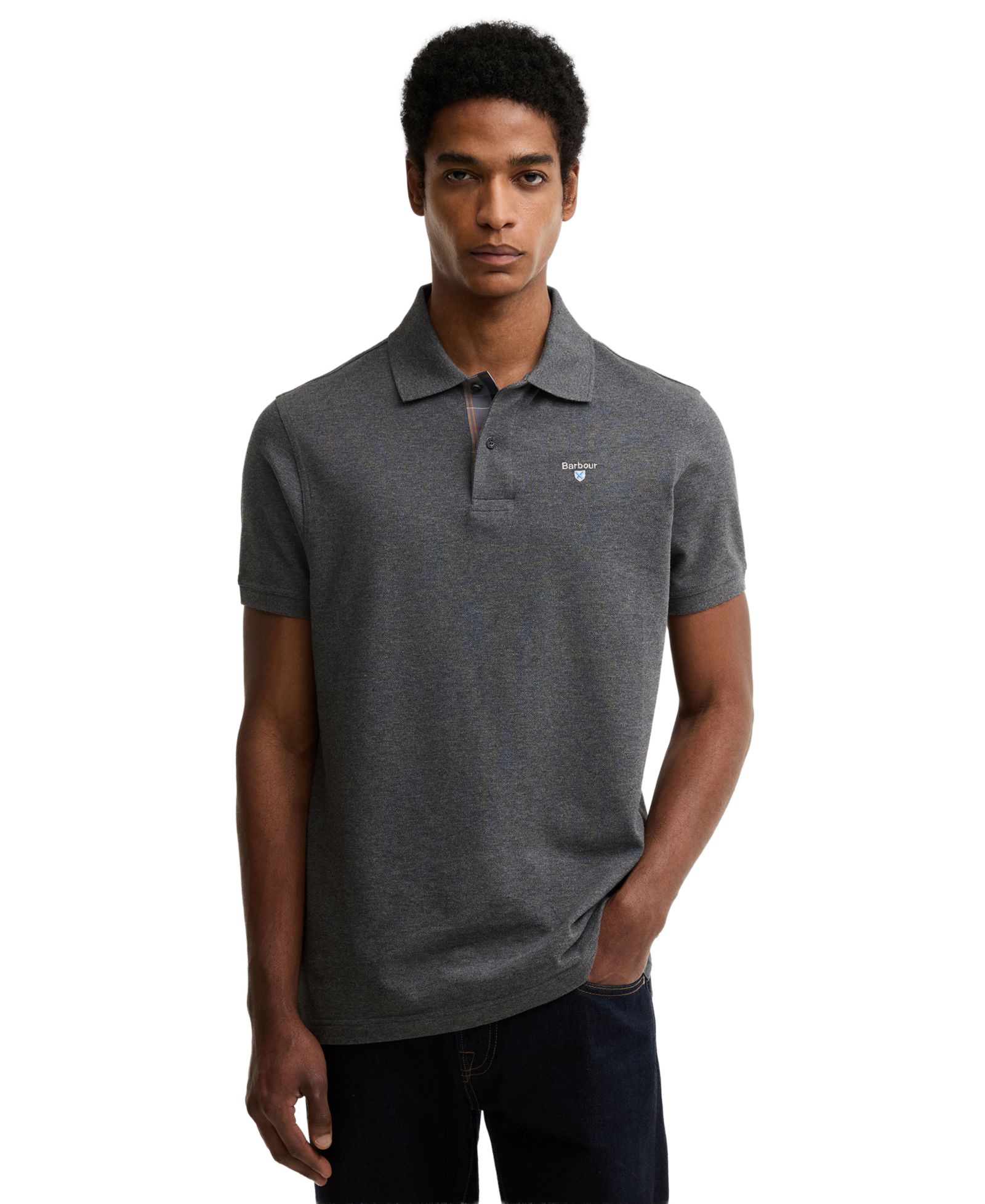 Barbour Men's Tartan Pique Short-Sleeve Polo Shirt