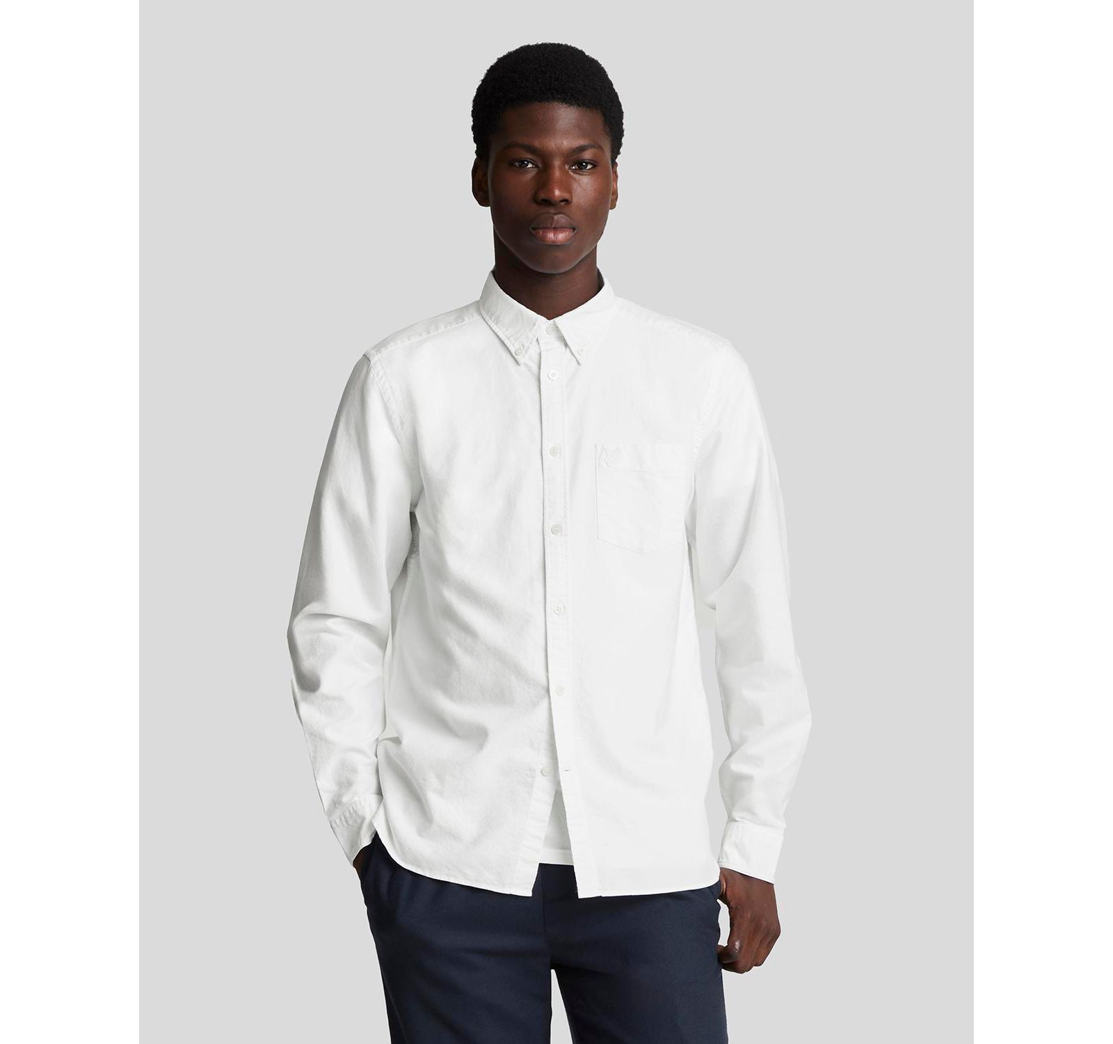 Lyle & Scott Men's Tonal Eagle Plain Oxford Shirt