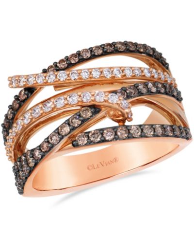 Кольцо Le Vian Chocolate Diamond & Vanilla Diamond в 14k Strawberry Gold