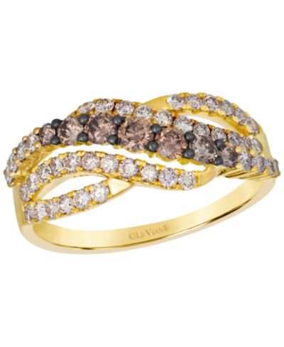 Le Vian кольцо Diamond Chocolate Ombre (0.48 ct. t.w.) & Nude Diamond (0.77 ct. t.w.) в 14k Honey Gold