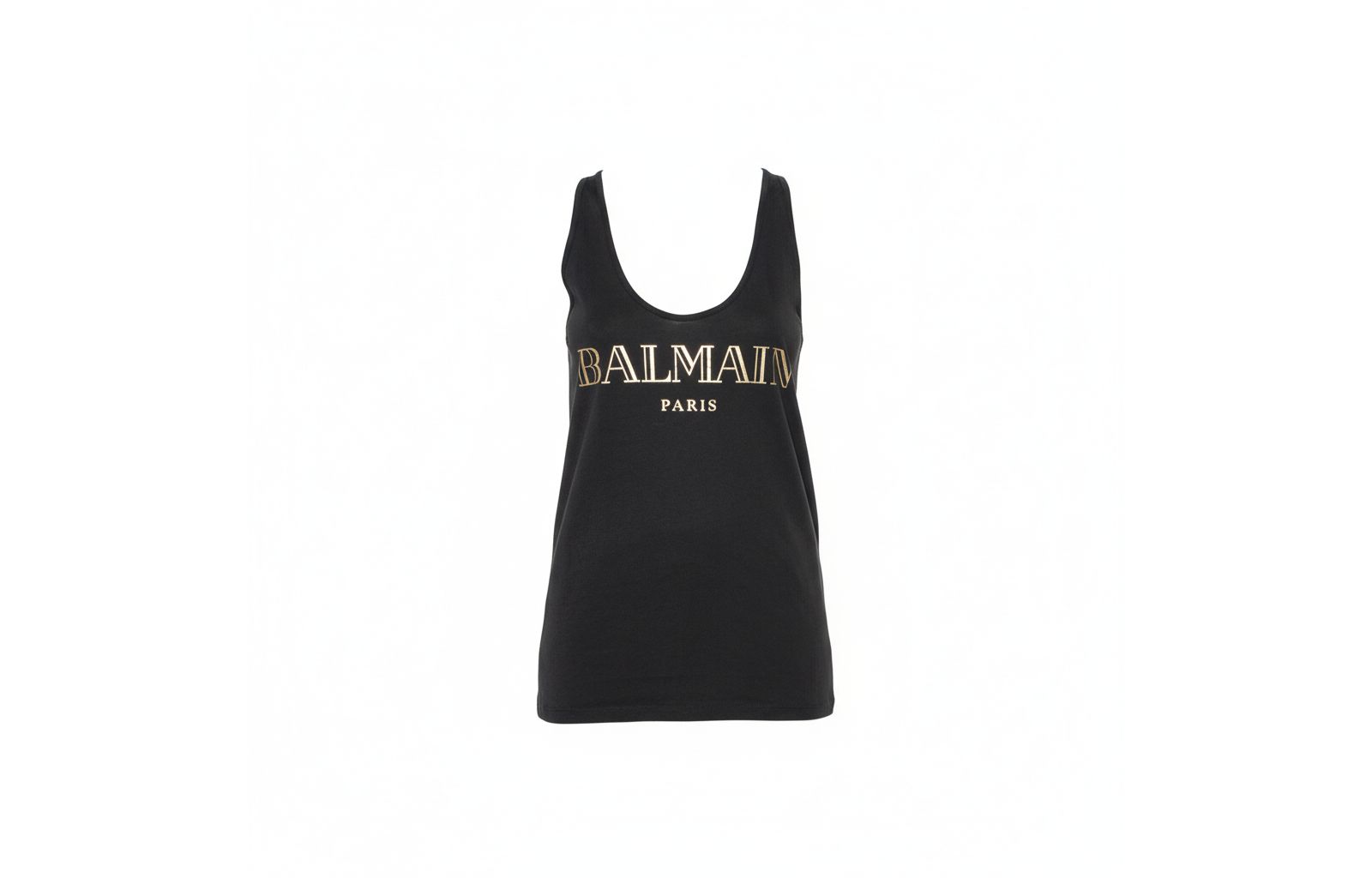 Женский хлопковый топ Balmain с логотипом
