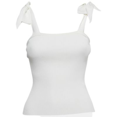 Женский топ Zimmermann White Rib Knit без рукавов, б/у