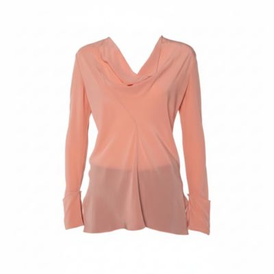 Pre-Owned Chloe Women's Silk Draped Neck Long Sleeve Top