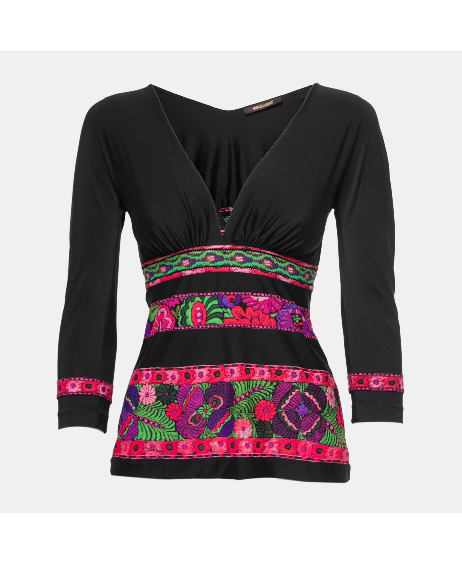 Pre-Owned Roberto Cavalli Женский топ с цветочным принтом
