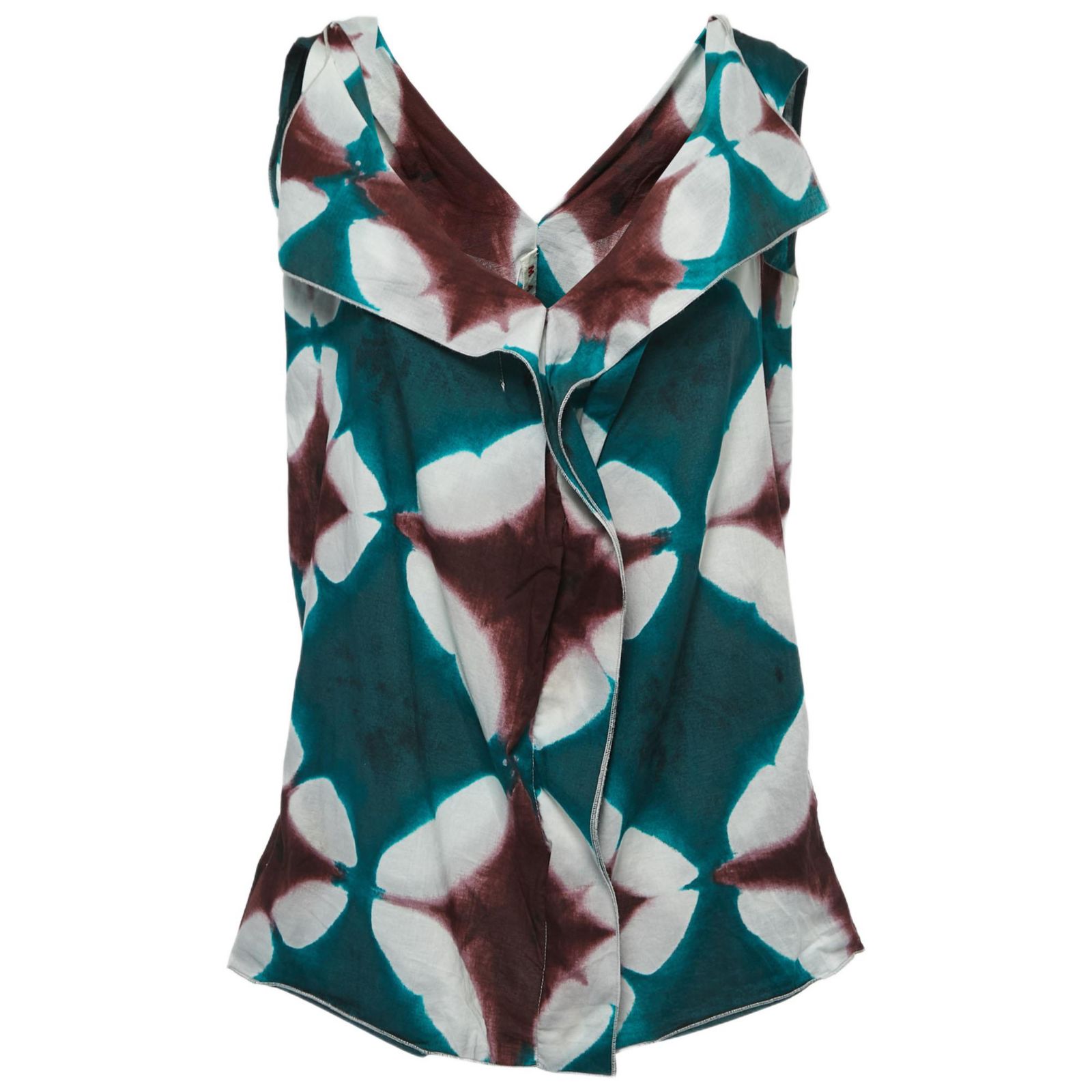Женский топ Marni Green Tye Dye Printed Cotton Sleeveless (б/у)