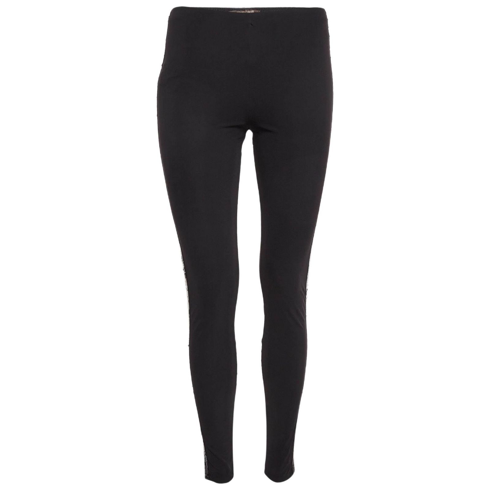 Pre-Owned Roberto Cavalli Women's Black Sequin Jersey Leggings