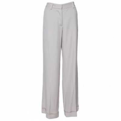 Женские брюки Pre-Owned Stella McCartney Ecru Silk Blend Wide Leg