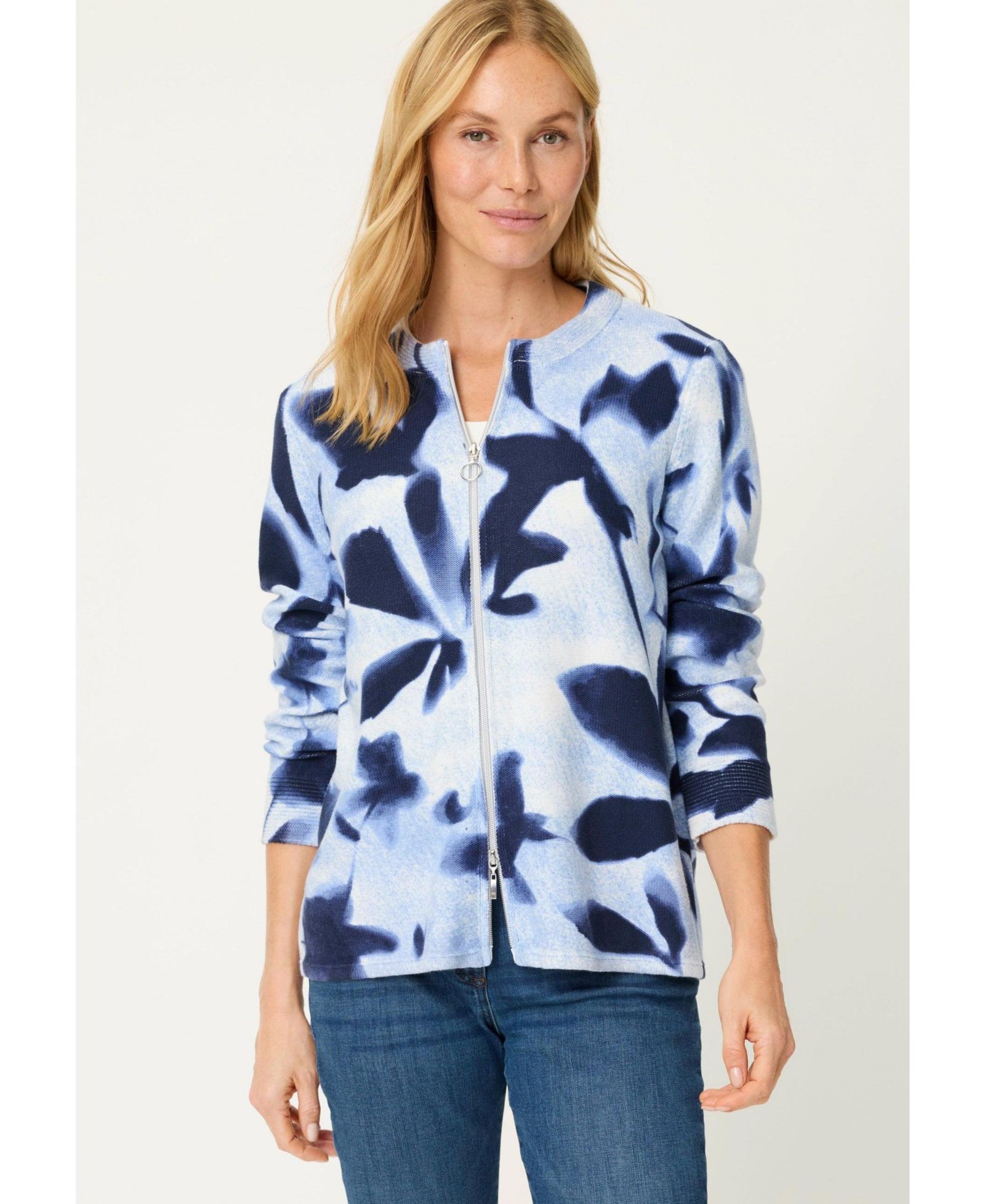 Женский кардиган Olsen Abstract Floral Zip