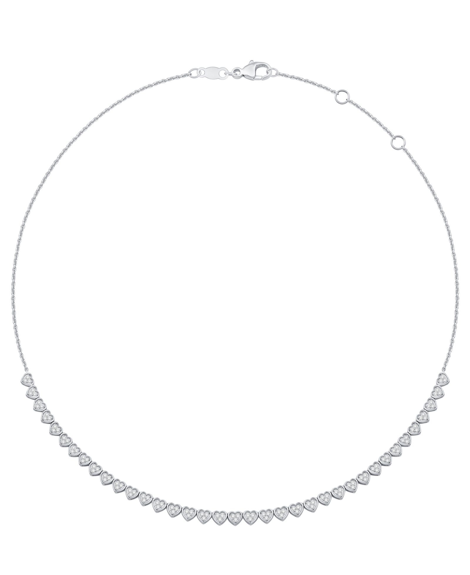 Macy's бриллиантовое колье Tennis в серебряном покрытии (1 ct. t.w.)