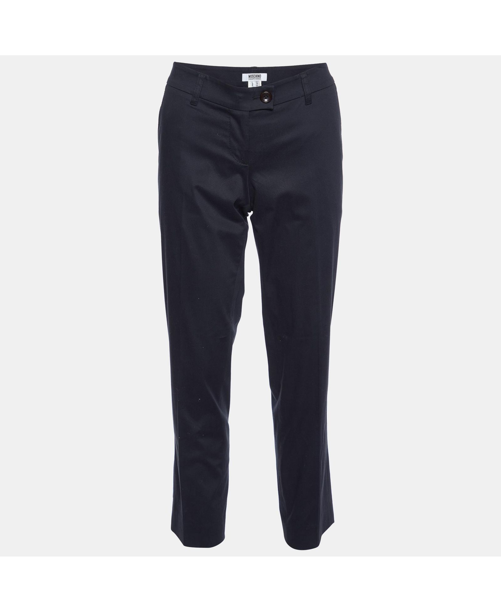 Pre-Owned Moschino Women's Cheap And Chic Black Cotton Tailored Trousers