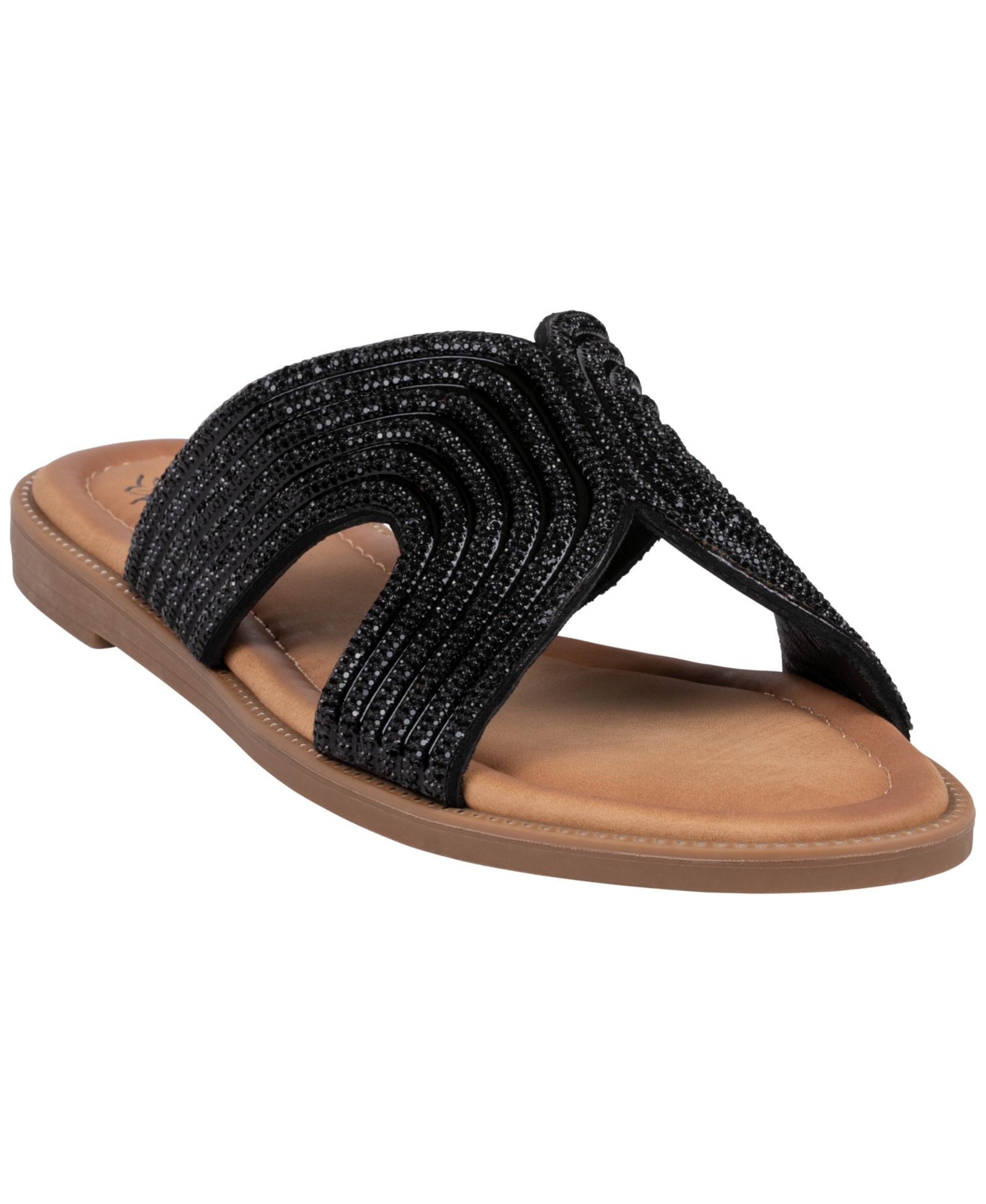 GC Shoes Women's Carline Embellished Flat Sandals