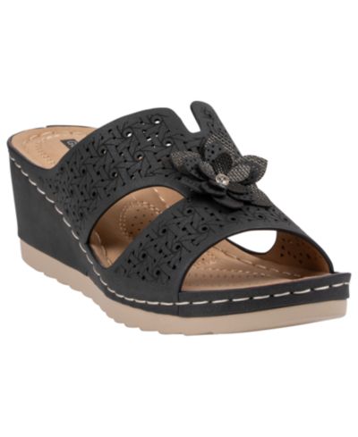 GC Shoes Женские сандалии на танкетке Nancia Floral Round Toe