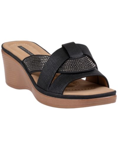 GC Shoes Women's Selva Embellished Wedge Sandals