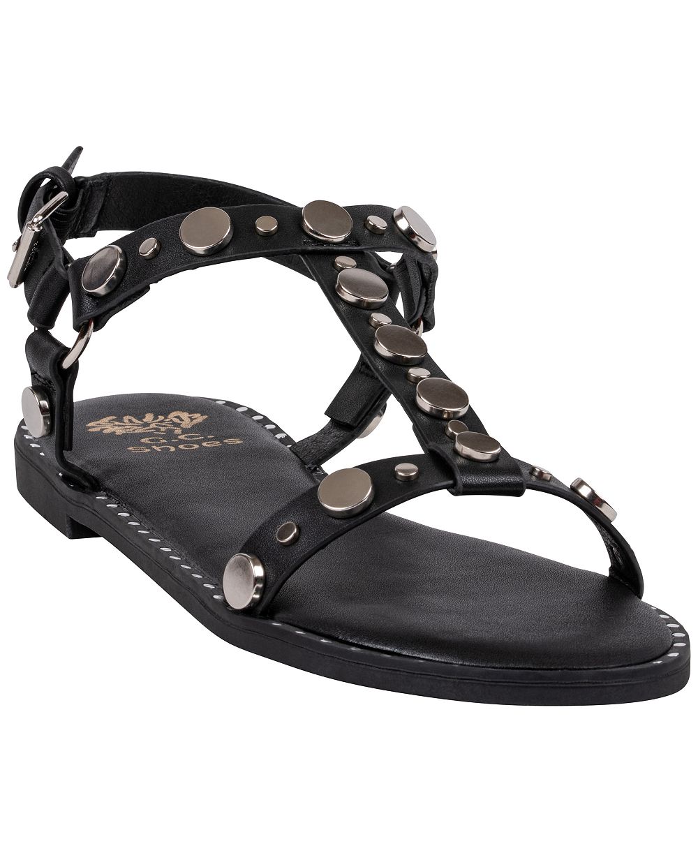 GC Shoes Women's Trinity Studded Strappy Flat Sandals