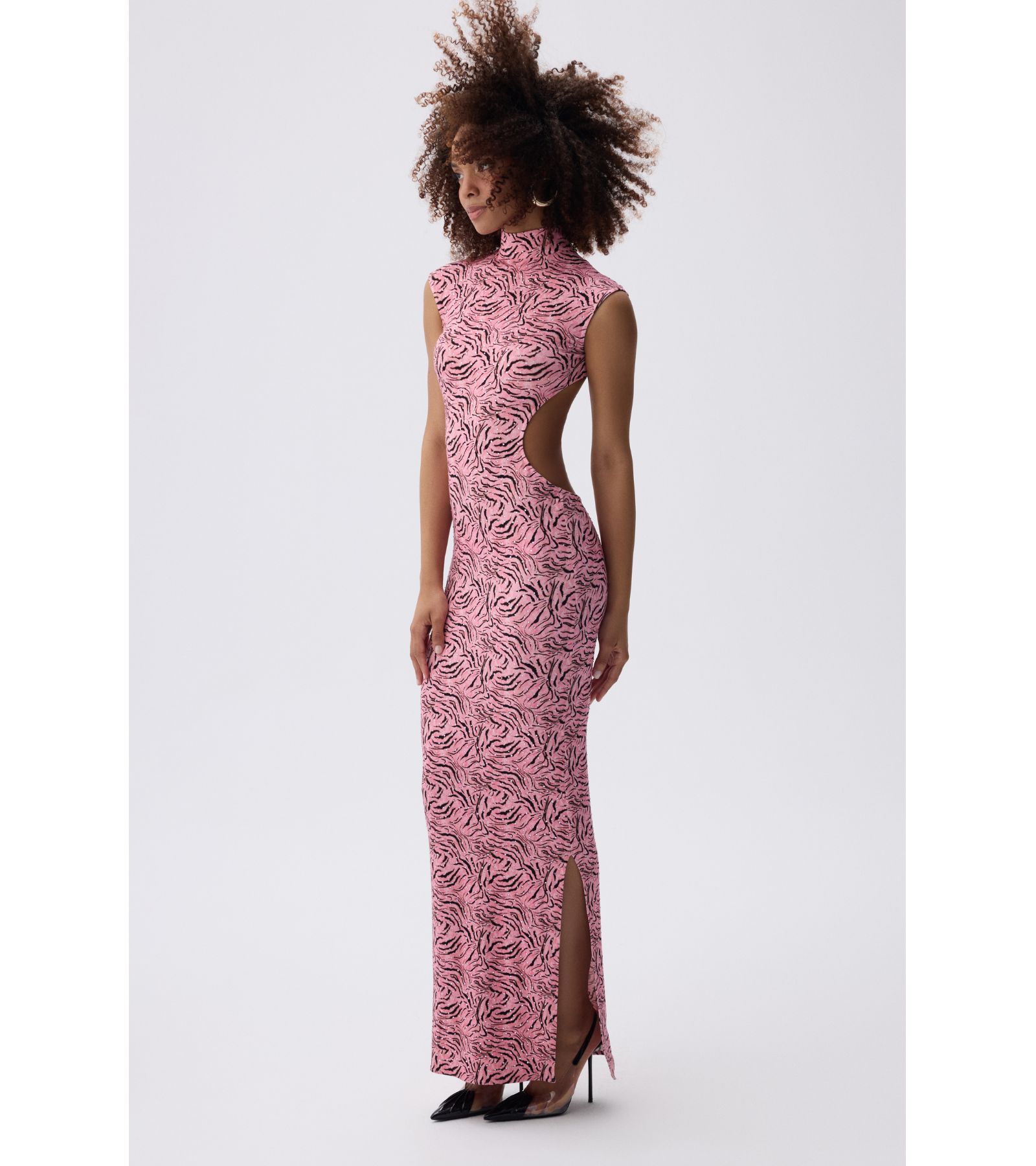 Женское платье-макси Luna B Jasmine Mock Neck Sleeveless