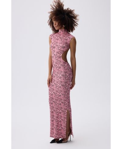 Luna B Jasmine Mock Neck Sleeveless Maxi Dress